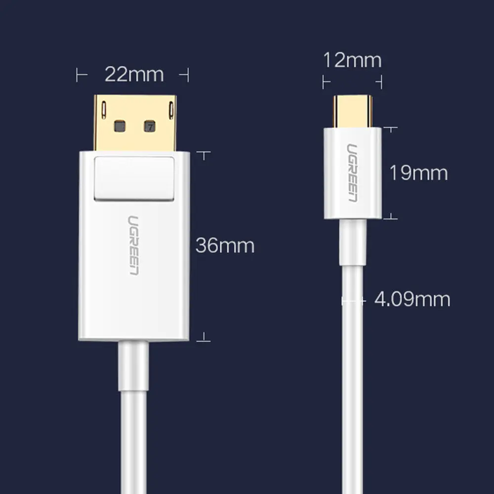 UGREEN USB C to DisplayPort Cable 1.5M Type-C Male DP Female Adapter 4K 30Hz UHD Video MacBook iPad Dell Surface (40420) - Image 8