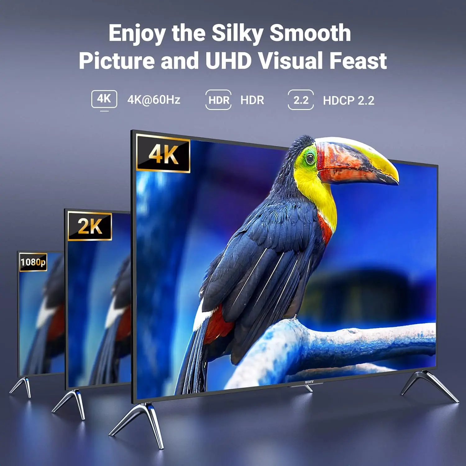 UGREEN 1x4 HDMI Splitter 4K@60Hz HDMI 2.0 Splitter 1 In 4 Out 18Gbps Bandwidth UHD Full HD 3D TV Monitor Projector Quad 90514 - Image 4