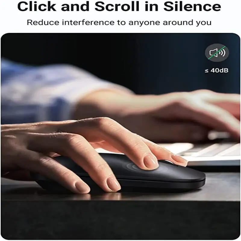 UGREEN 2.4G Silent Wireless Bluetooth 5.0 Optical Mouse USB Receiver 4000 DPI PC Laptop Chromebook MacBook Starry (90531) - Image 3