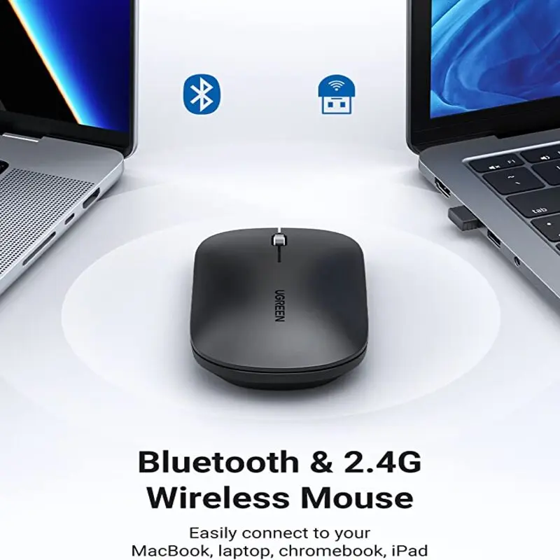 UGREEN 2.4G Silent Wireless Bluetooth 5.0 Optical Mouse USB Receiver 4000 DPI PC Laptop Chromebook MacBook Starry (90531) - Image 6