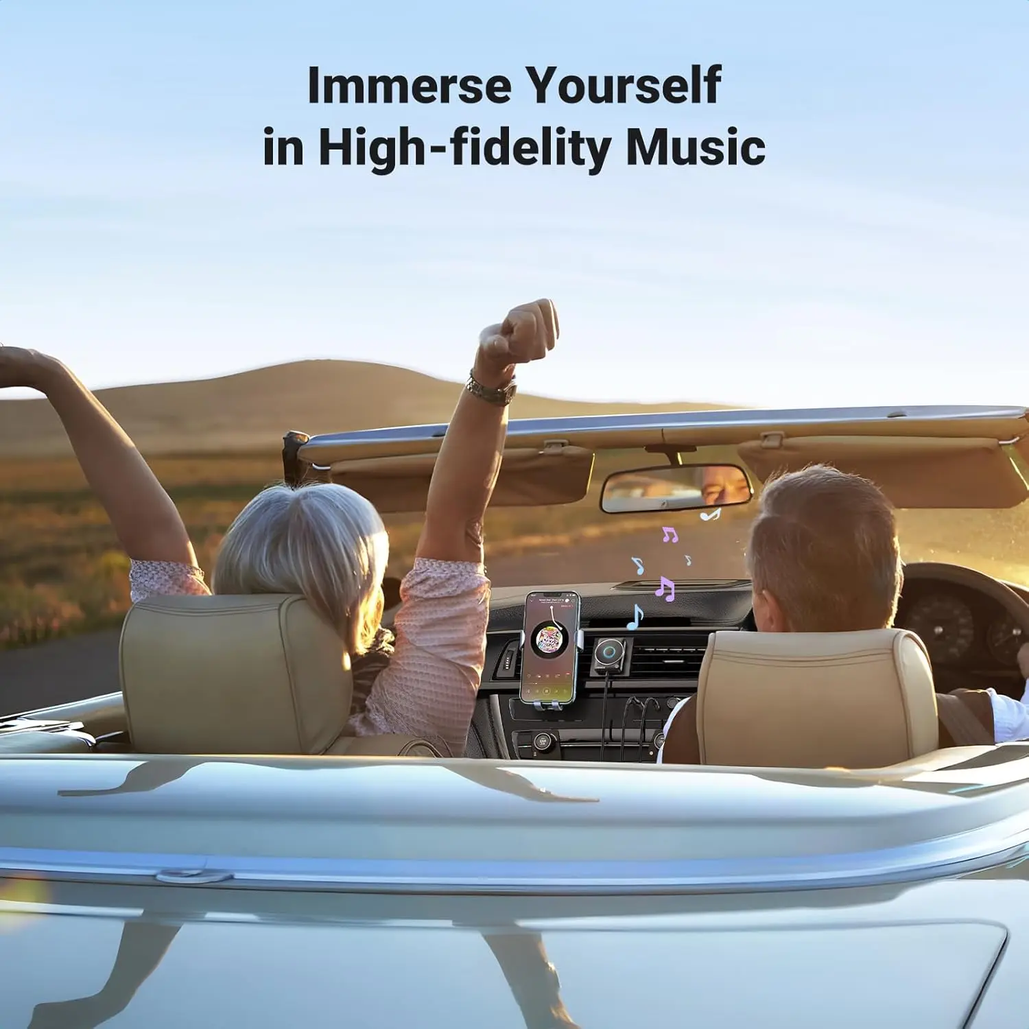 UGREEN Bluetooth 5.4 AUX Car Adapter Enhanced Connection Noise Cancellation Receiver Nylon Cable Car Music Hands-Free (35002) - Image 4