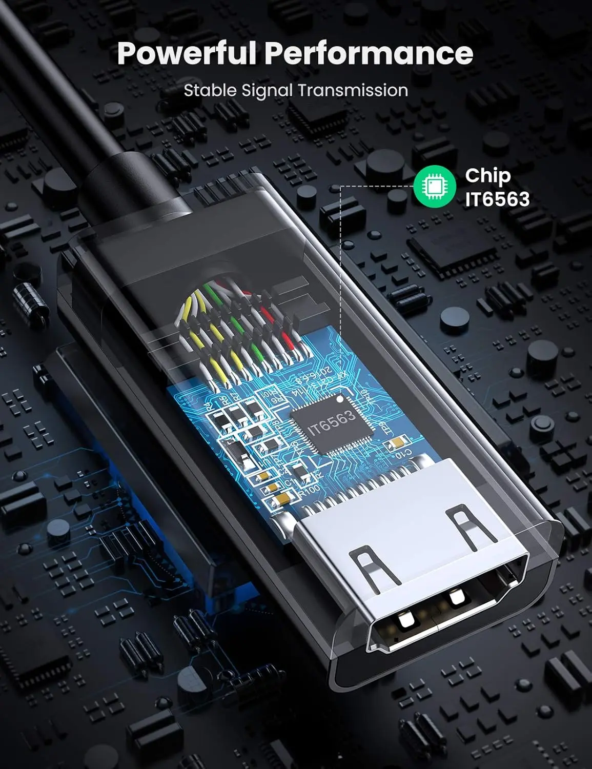 UGREEN 25cm DisplayPort to HDMI Converter Cable 4K 60Hz Video Adapter Computer Monitor Projector HDTV Display 70694 - Image 3