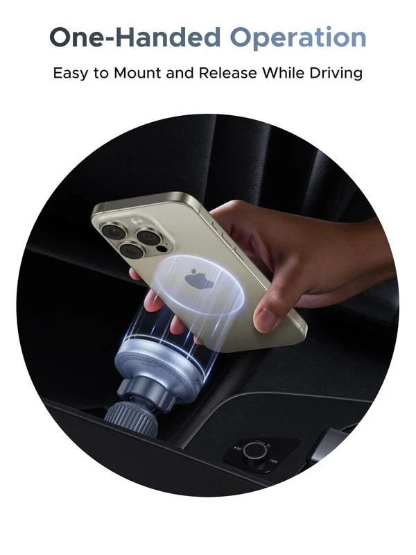 UGREEN 25W MagFlow Magnetic Wireless Car Charger (55967) – Qi2 & MagSafe Compatible Fast Charging Vent Mount - Image 5