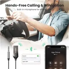 UGREEN Bluetooth 5.3 Car AUX Receiver 3.5mm Wireless Audio Adapter Hands-Free Calling HiFi Music Streaming (70601) - Image 3