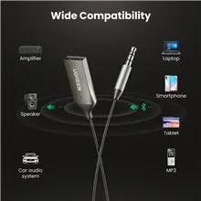 UGREEN Bluetooth 5.3 Car AUX Receiver 3.5mm Wireless Audio Adapter Hands-Free Calling HiFi Music Streaming (70601) - Image 6