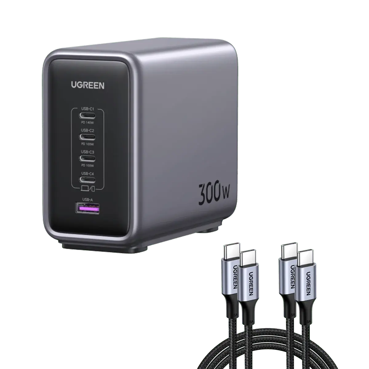 UGREEN Nexode 300W USB-C GaN Charger 5-Port Desktop Station 4 USB-C 1 USB-A MacBook Pro iPhone 15 iPad Steam Deck 90903B - Image 10