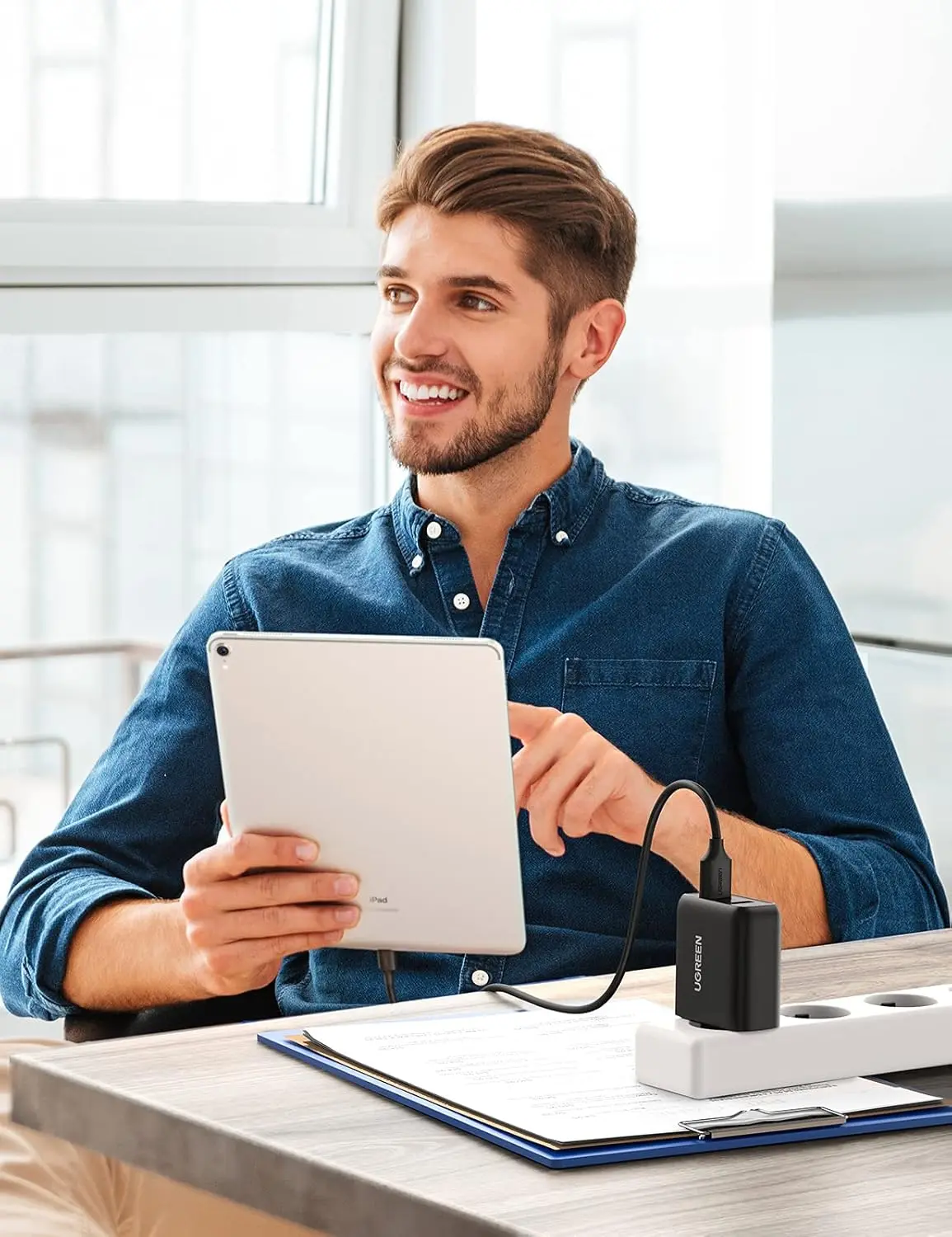 UGREEN 36W 2-Port USB Charger QC 3.0 Fast Charging Galaxy S10 S9 S8 A51 A50 Sony Xperia Redmi Note8 Huawei P30 (10216) - Image 3