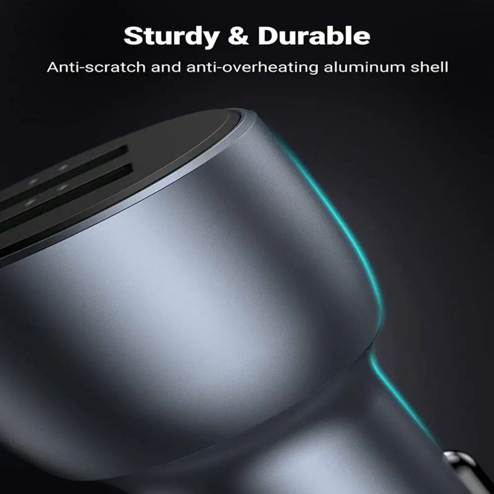 UGREEN 36W QC3.0 Dual USB Car Charger Fast Charging Aluminum Adapter iPhone 14/13/12/11 Galaxy S22/S21/S20 Pixel (10144) - Image 3