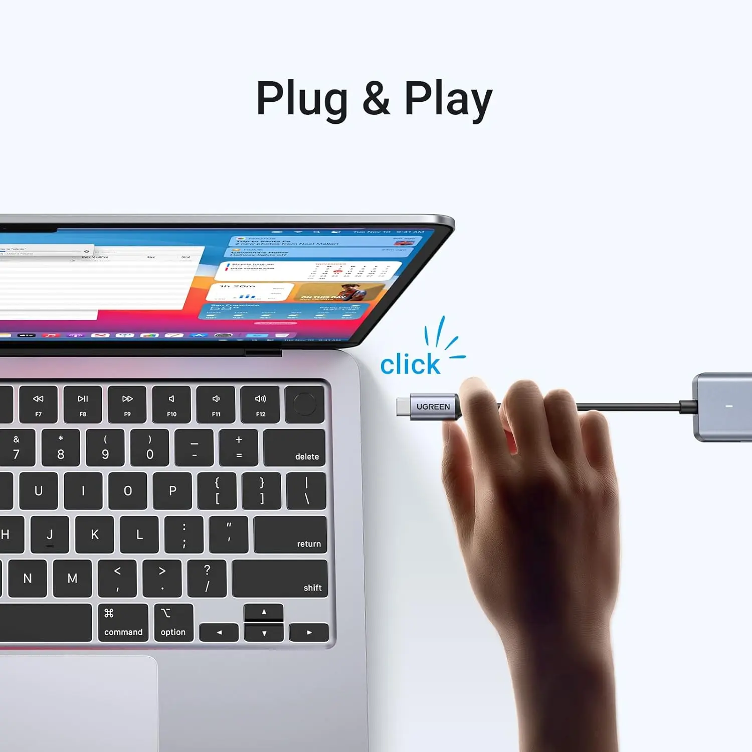UGREEN 4-Port USB Type C Hub to USB 3.0 Adapter Micro USB Power MacBook Pro iMac Samsung Galaxy Note Dell XPS (70336) - Image 7