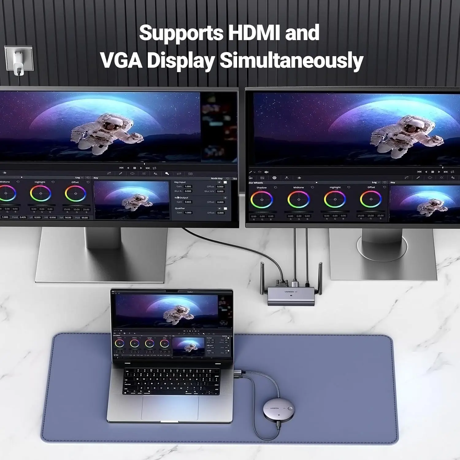 UGREEN Wireless HDMI Transmitter Receiver 4K 30Hz 2.4G 5G Display Adapter Kit Laptop PC TV Projector Screen Mirror 90909A - Image 4