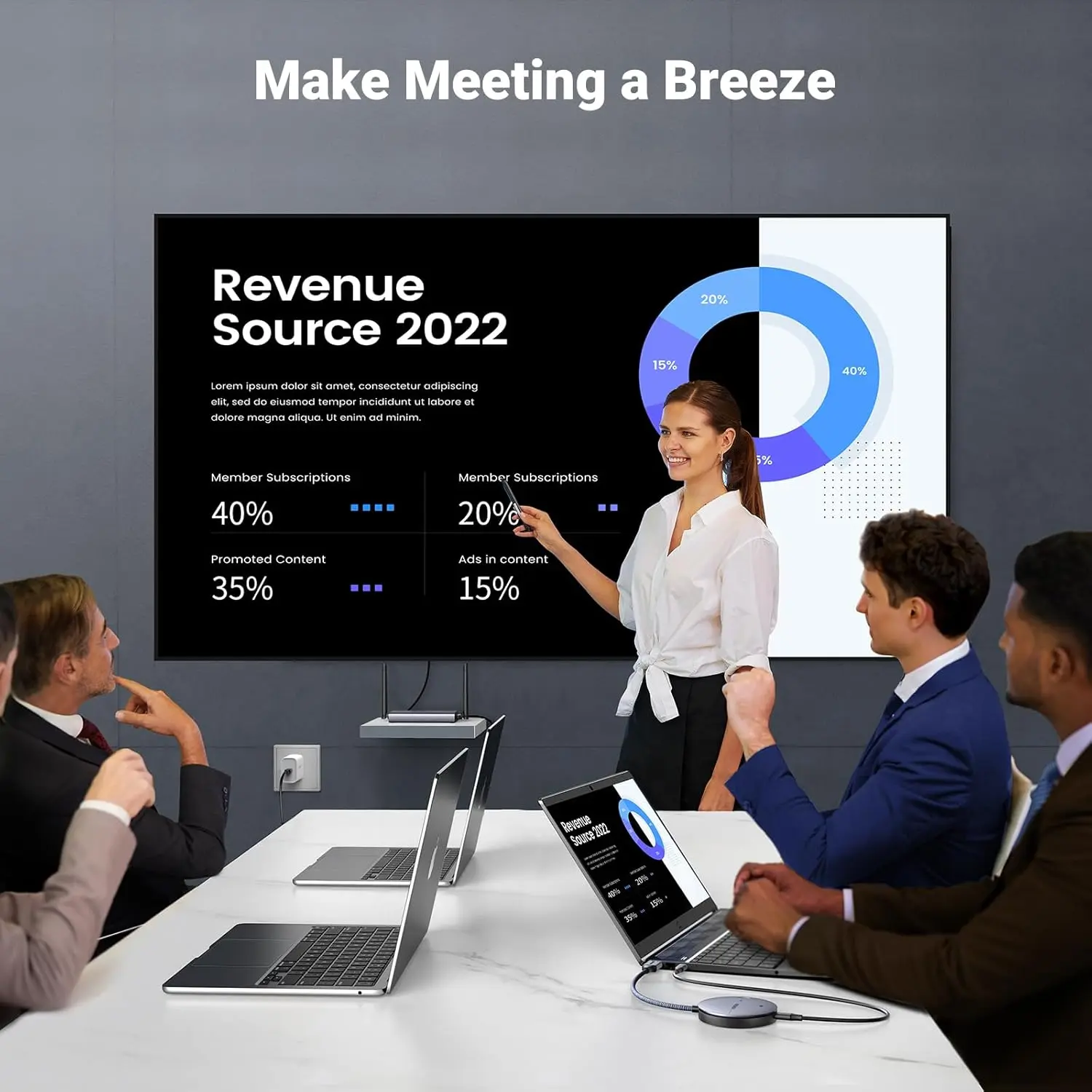 UGREEN Wireless HDMI Transmitter Receiver 4K 30Hz 2.4G 5G Display Adapter Kit Laptop PC TV Projector Screen Mirror 90909A - Image 5