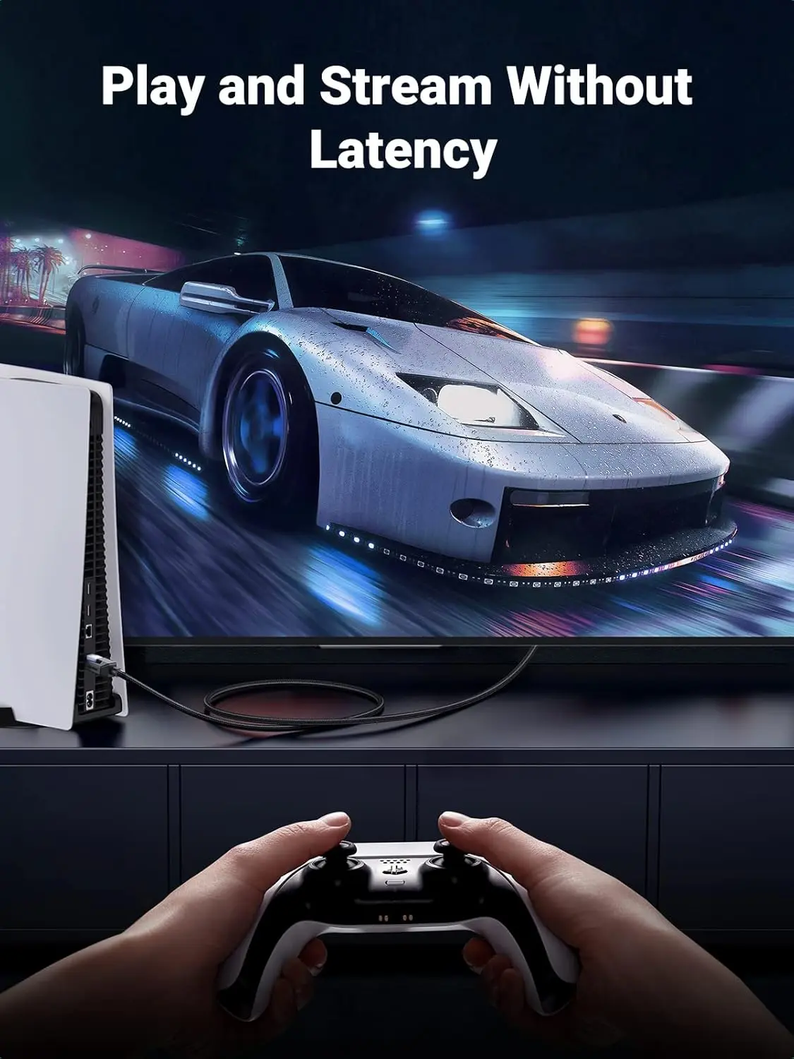 UGREEN 6FT Cat 8 Ethernet Cable High Speed Braided 40Gbps 2000MHz Heavy Duty RJ45 Gaming PC PS5 PS4 Xbox Router 80431 - Image 5