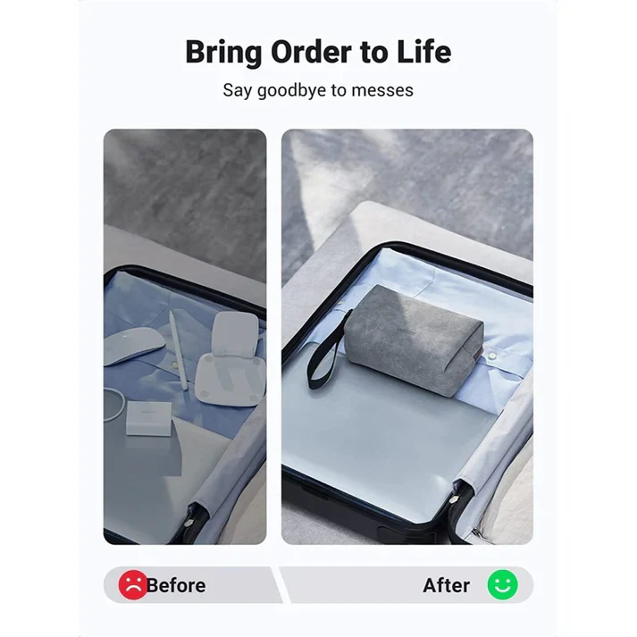 UGREEN Electronics Accessories Storage Bag with Lanyard (Gray)(80520) - Image 7