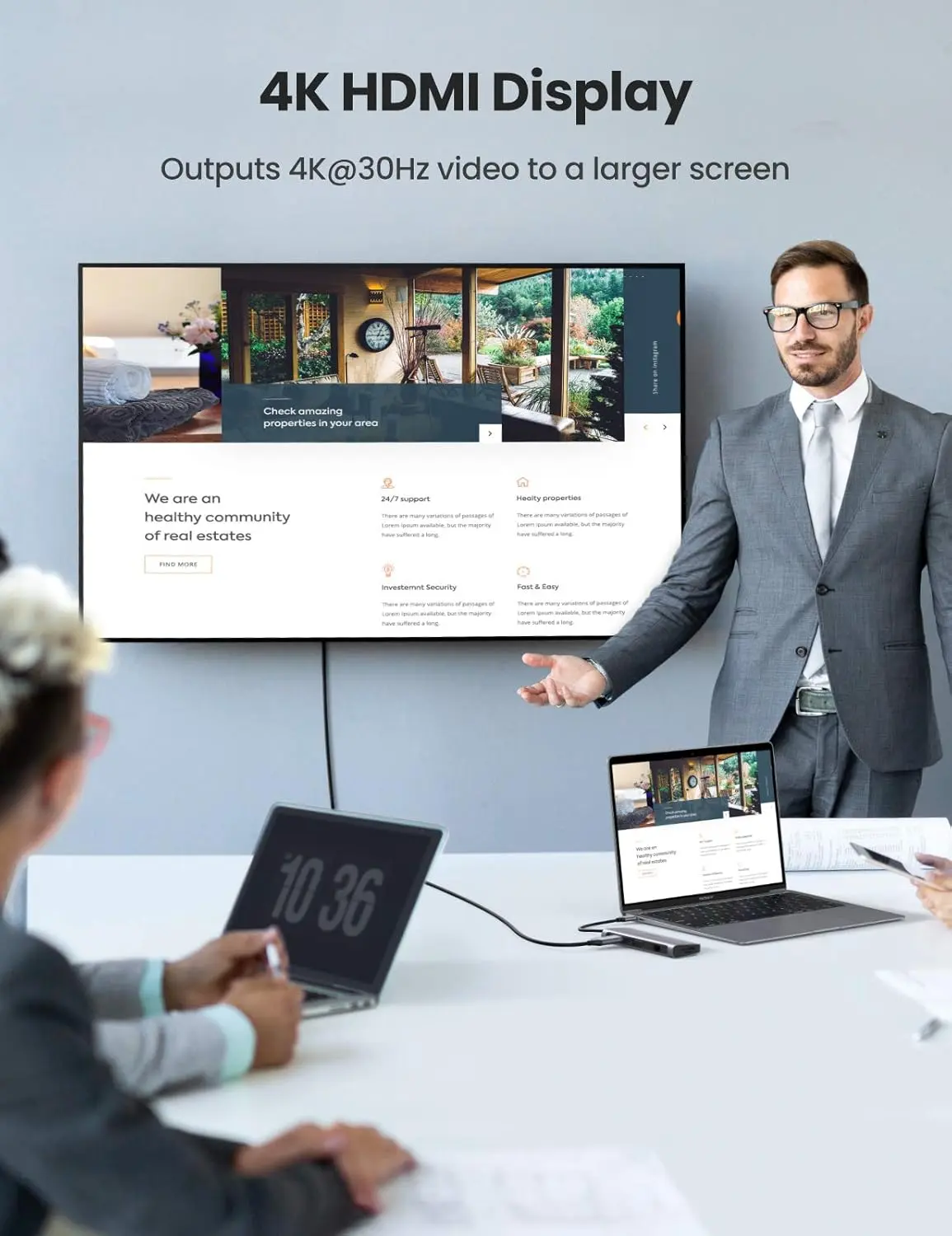 UGREEN 9-in-1 USB Type C Docking Station 4K HDMI VGA Gigabit Ethernet PD Charging 3 USB 3.0 SD Card MacBook Dell XPS (40873) - Image 7