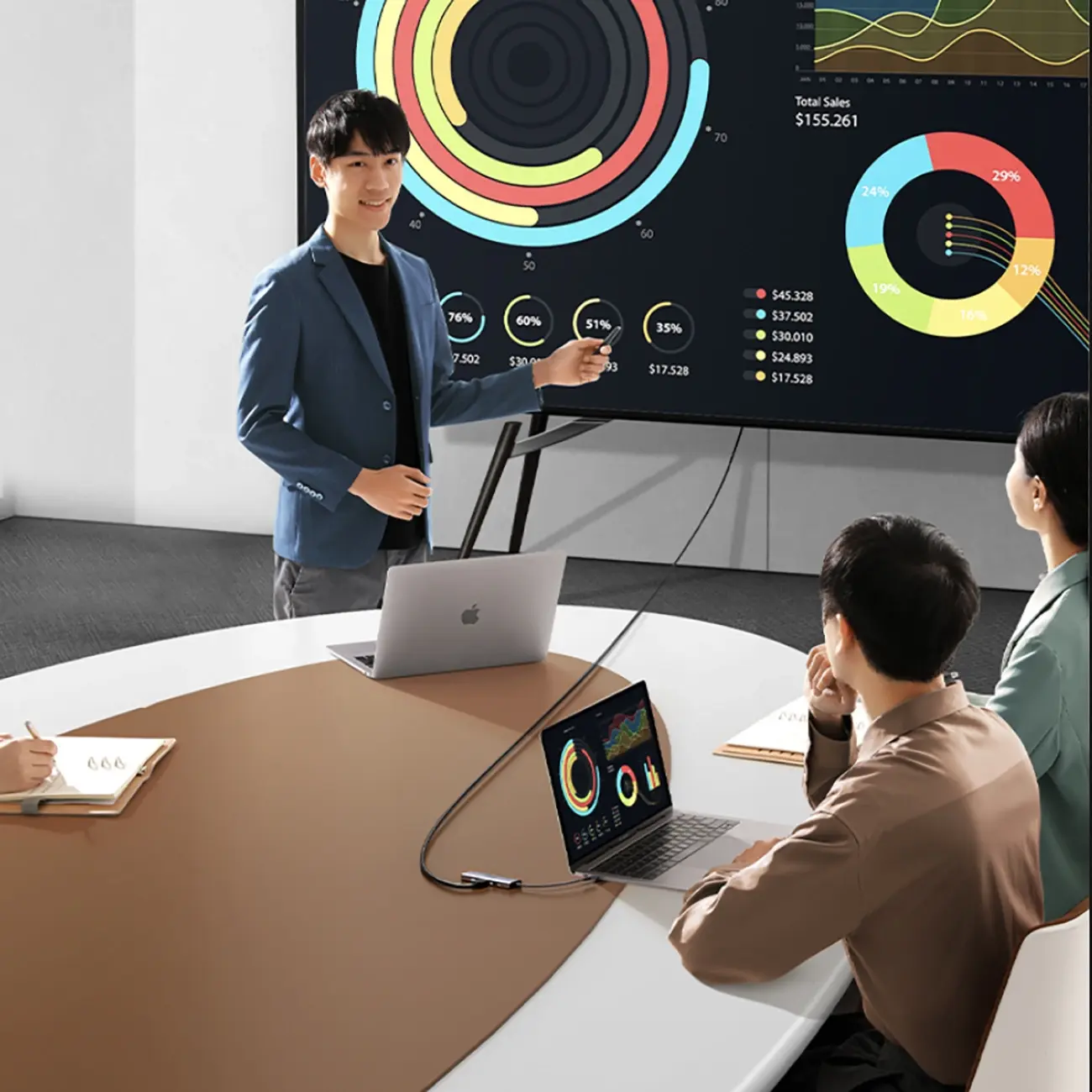 UGREEN 9-in-1 USB-C Docking Station 4K HDMI 100W PD 5Gbps USB 3.0 SD/TF Gigabit Ethernet Audio MacBook Windows Chromebook 15600 - Image 4