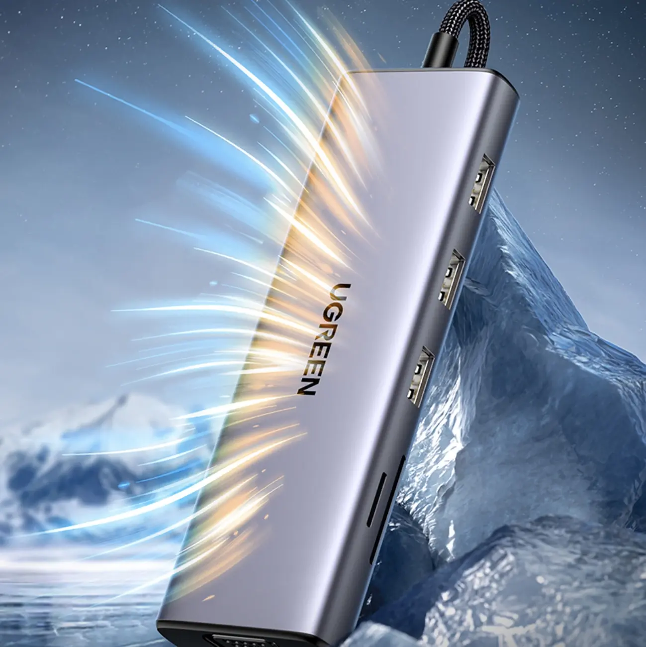 UGREEN 9-in-1 USB-C Docking Station 4K HDMI 100W PD 5Gbps USB 3.0 SD/TF Gigabit Ethernet Audio MacBook Windows Chromebook 15600 - Image 9