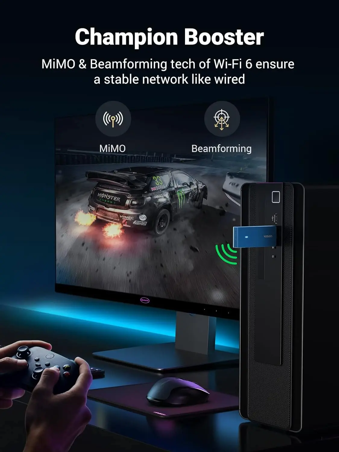 UGREEN AX1800 WiFi 6 USB 3.0 Adapter Dual Band 5G 2.4G Network Dongle 802.11AX PC Laptop Windows 10 11 90340 - Image 3