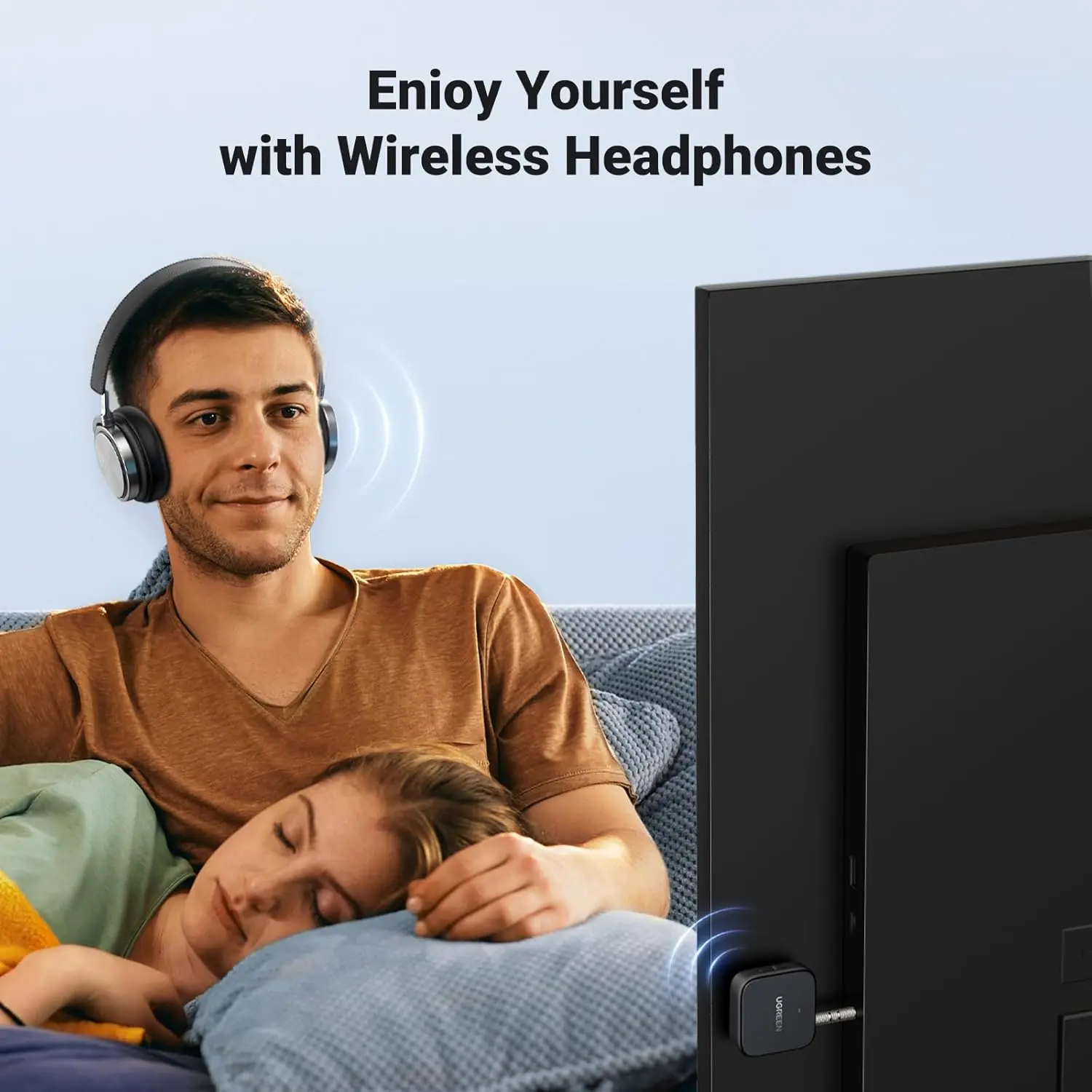 UGREEN Bluetooth 5.2 Transmitter Receiver TV Dual Pair AirPods Earbuds Speaker Headphone Adapter Airplane PC MP3 Gym (35223) - Image 3