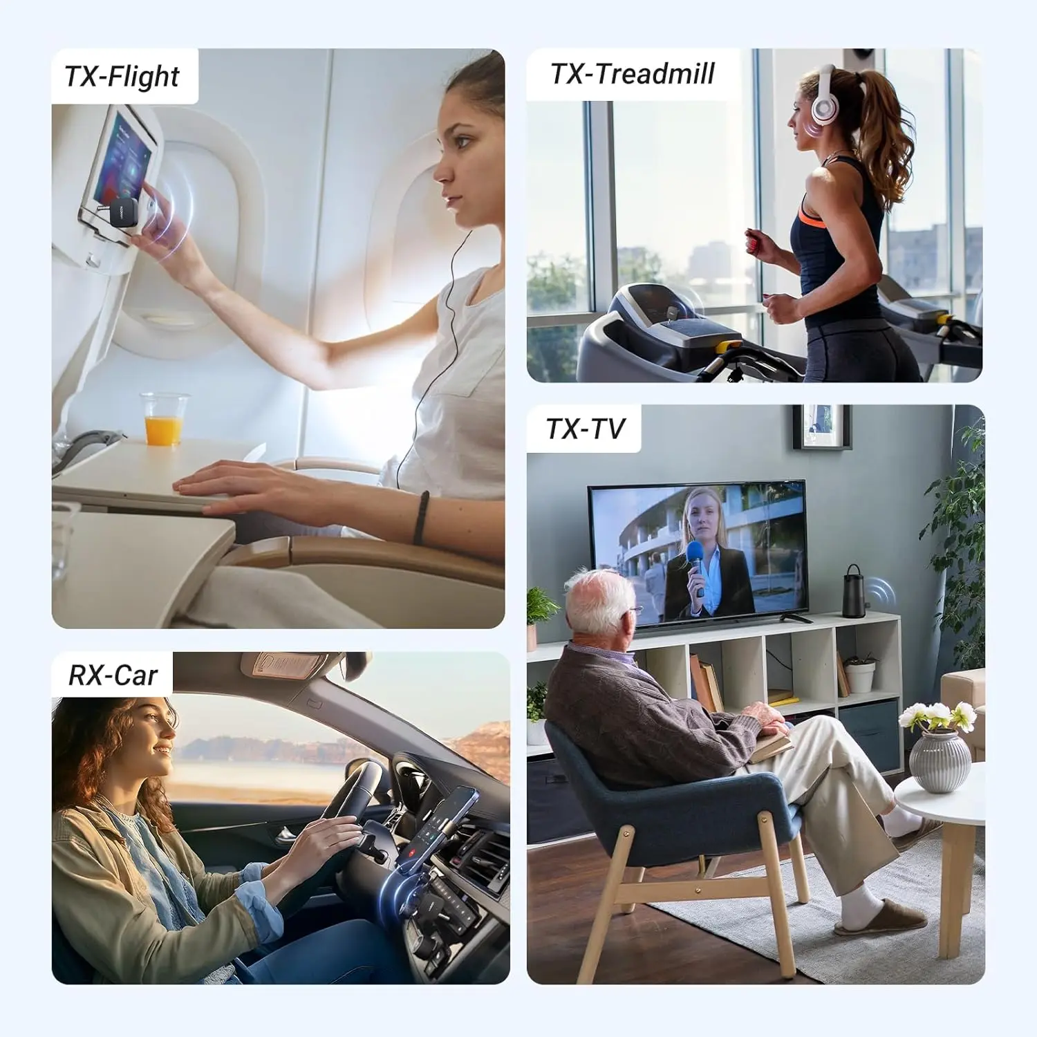 UGREEN Bluetooth 5.2 Transmitter Receiver TV Dual Pair AirPods Earbuds Speaker Headphone Adapter Airplane PC MP3 Gym (35223) - Image 9