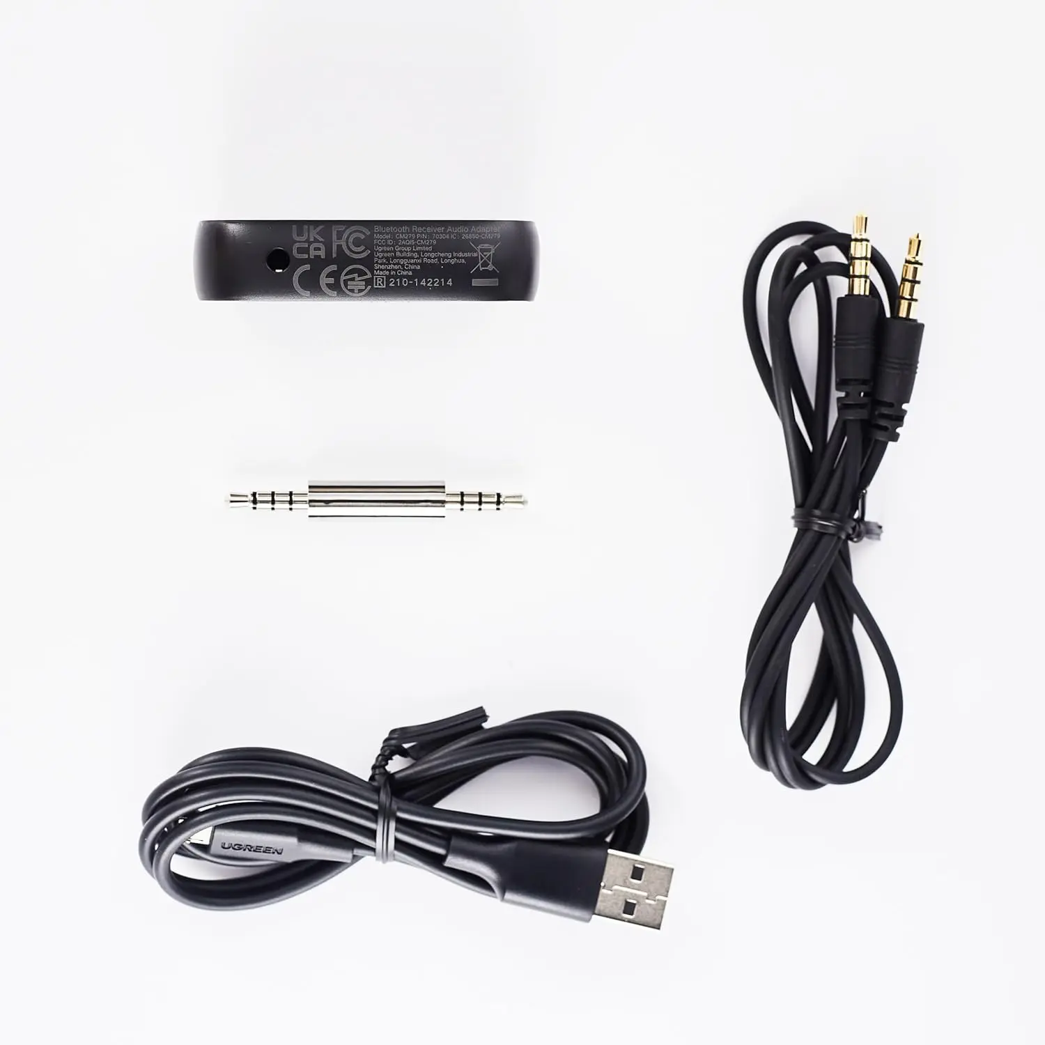 UGREEN Bluetooth Receiver 5.0 Car Adapter Portable Wireless Audio 3.5mm AUX Music Streaming Speaker Hands-Free Mic (70304) - Image 6