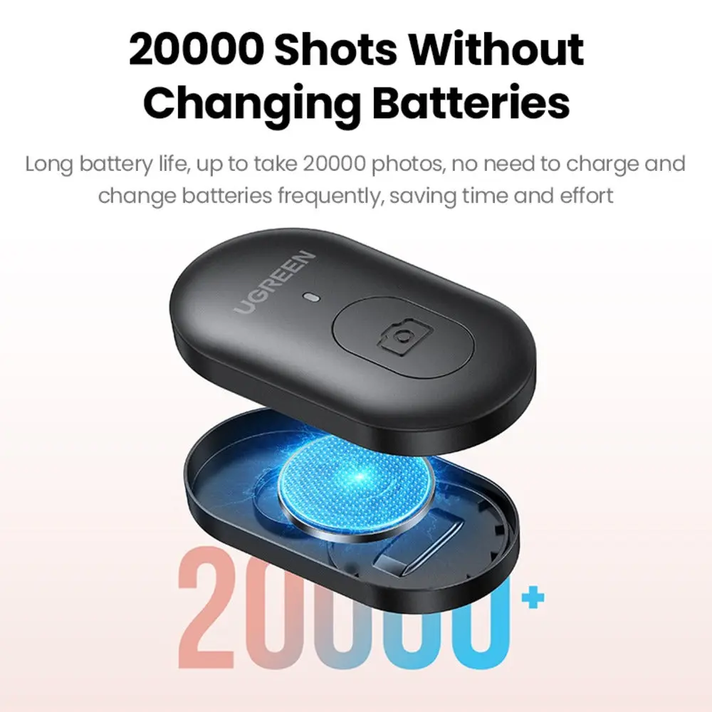 UGREEN Bluetooth Selfie Remote Controller Wireless Camera Shutter Release iPhone Android iPad Camera Apps Easy Pairing Long Range 90543 - Image 4