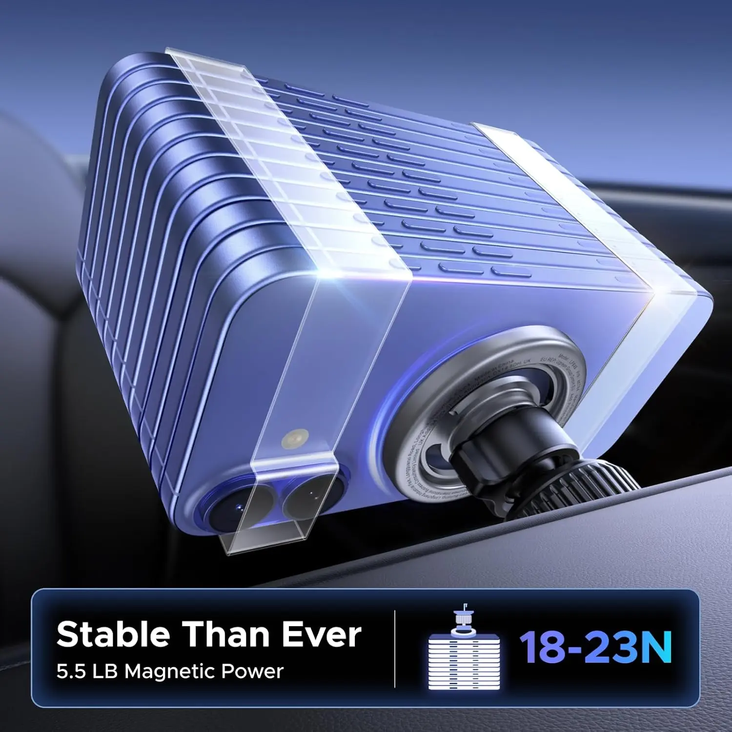 UGREEN Car Phone Mount MagSafe Air Vent Magnetic Phone Holder iPhone 16 15 14 13 12 Pro Max Strongest Magnet Grey (65764) - Image 3