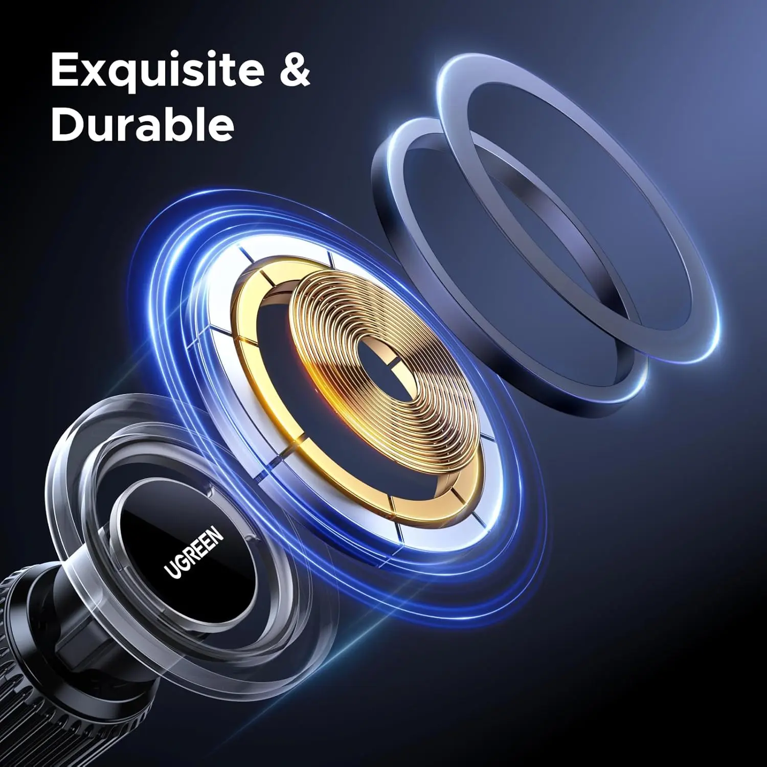 UGREEN Car Phone Mount MagSafe Air Vent Magnetic Phone Holder iPhone 16 15 14 13 12 Pro Max Strongest Magnet Grey (65764) - Image 7