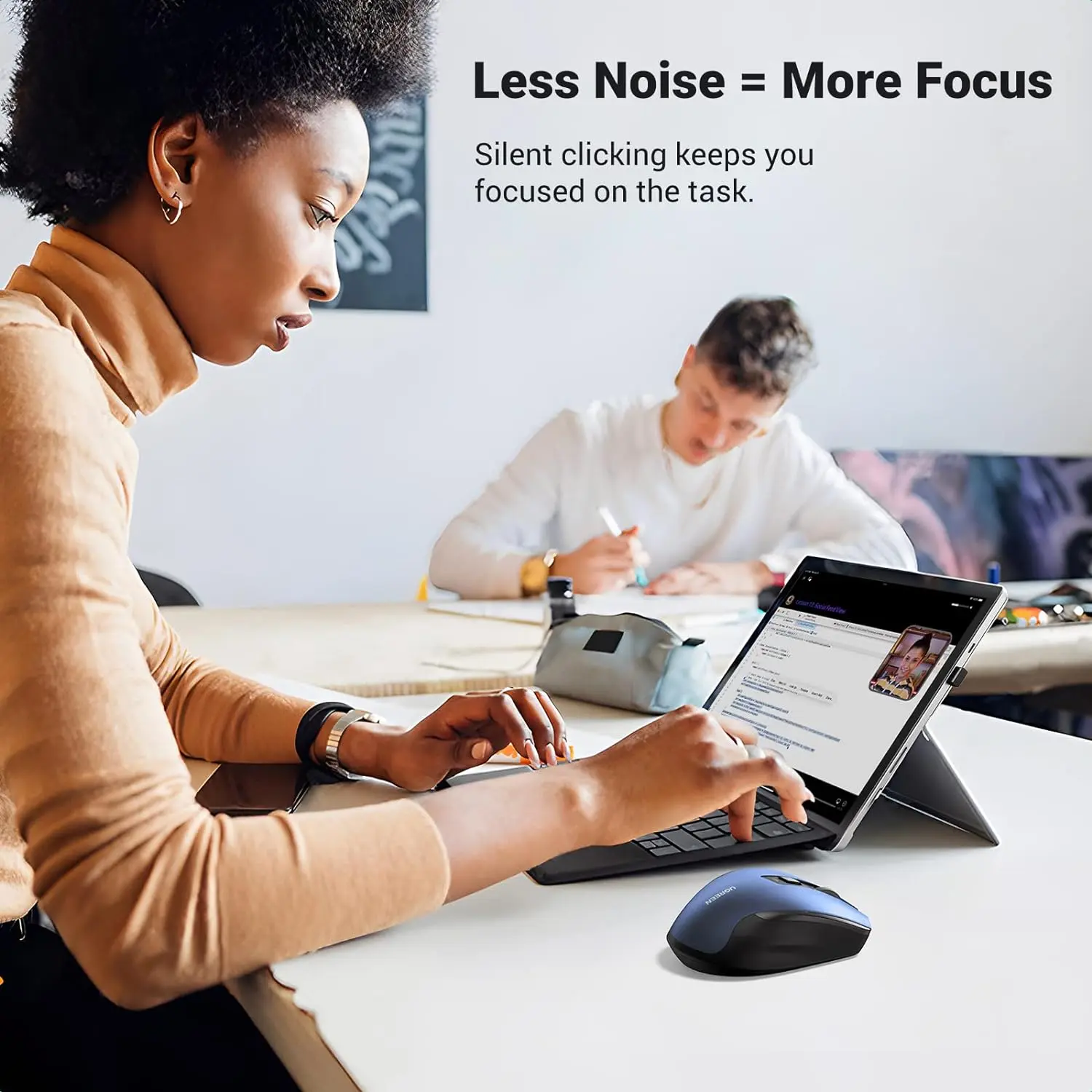 UGREEN Ergonomic Wireless Mouse 2.4G Portable Optical 4000 DPI 5 Adjustable Levels USB Receiver Laptop PC Windows Mac 15064 - Image 5