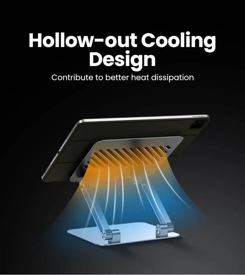 UGREEN Foldable Adjustable Aluminum Laptop Stand Portable Ergonomic Notebook Riser MacBook Dell HP Lenovo ASUS 15.6" (40291) - Image 9