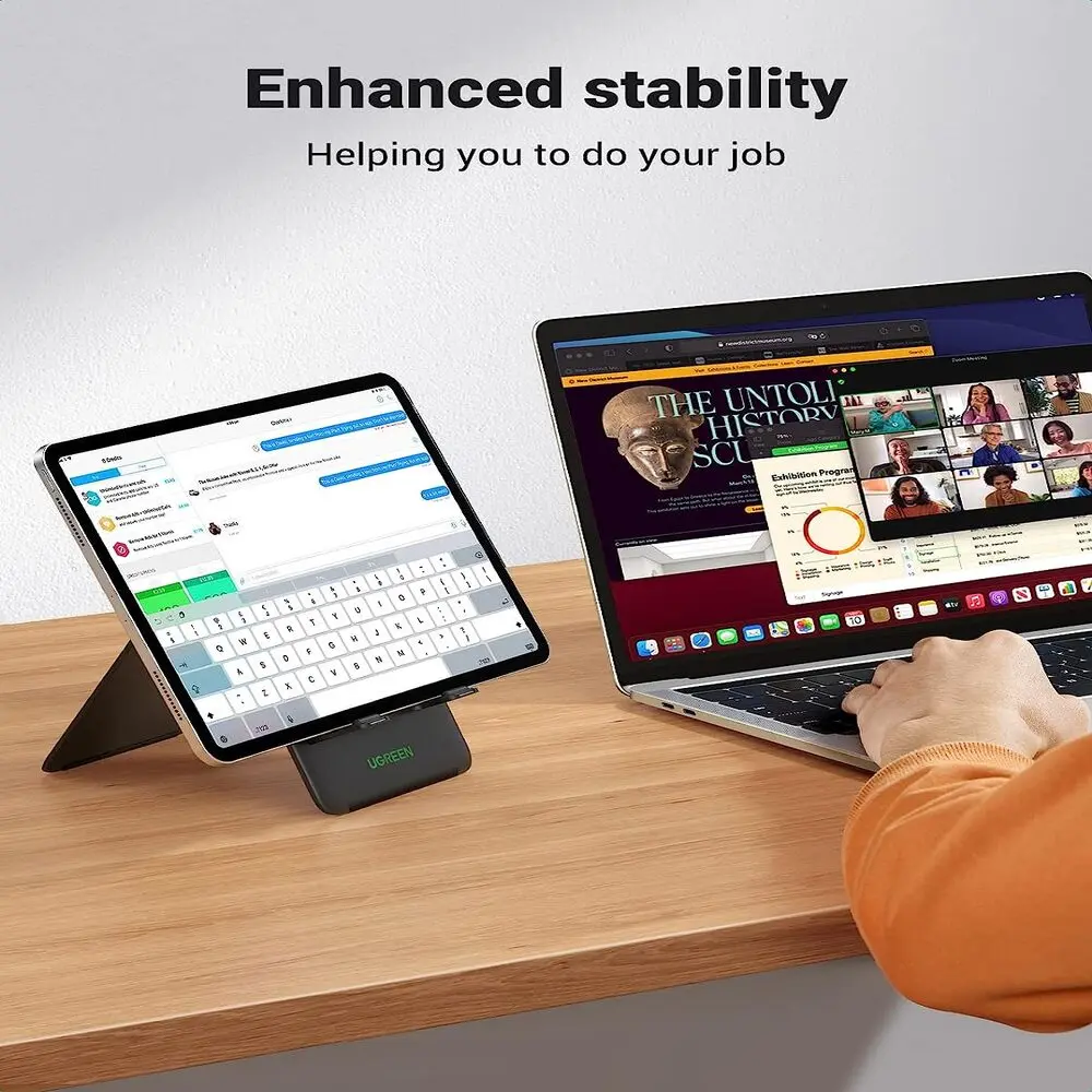 UGREEN Height Adjustable Foldable Desk Tablet Stand iPad Pro Mini Air iPhone 14 13 Pro Max Galaxy Tab S7 S6 Switch (20439) - Image 7