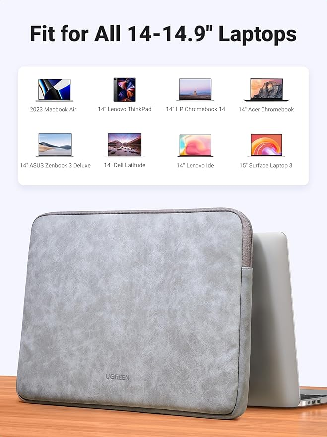 UGREEN 14–14.9″ Laptop Case | Shockproof, Water-Resistant Protective Sleeve for Travel & Work (20476) - Image 3