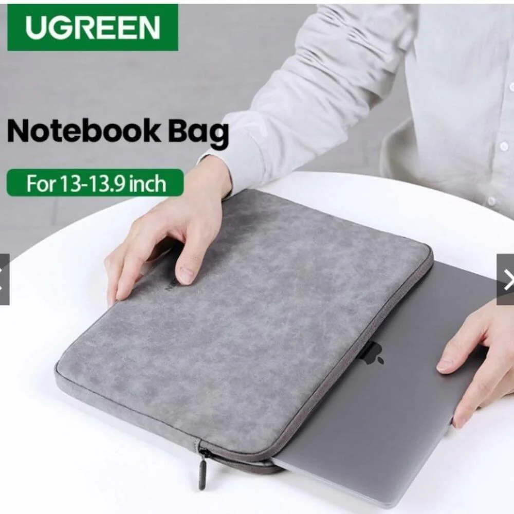 UGREEN Laptop Sleeve for 13–13.9 Inch Laptops, Shockproof & Waterproof Leather Protective Case (60985) - Image 3