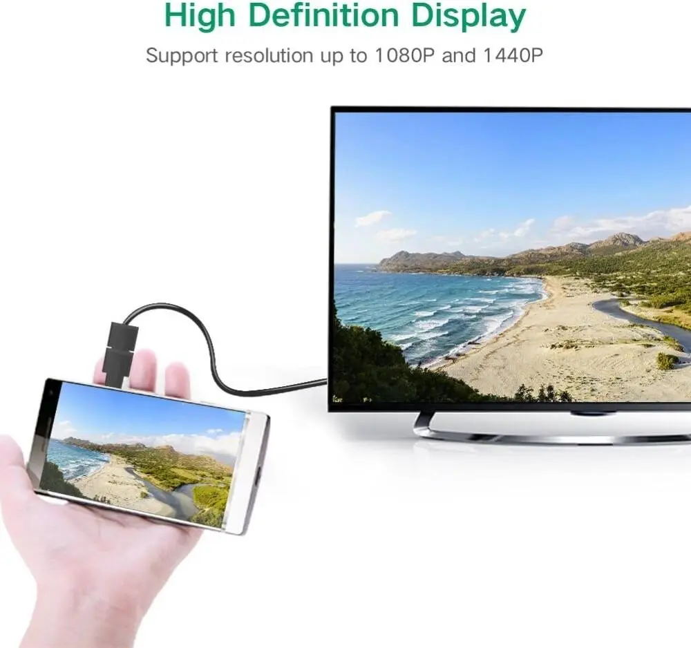 UGREEN Micro HDMI to HDMI Adapter Male to Female Converter Camera Tablet Graphics Card HDTV Projector Video 20106 - Image 4