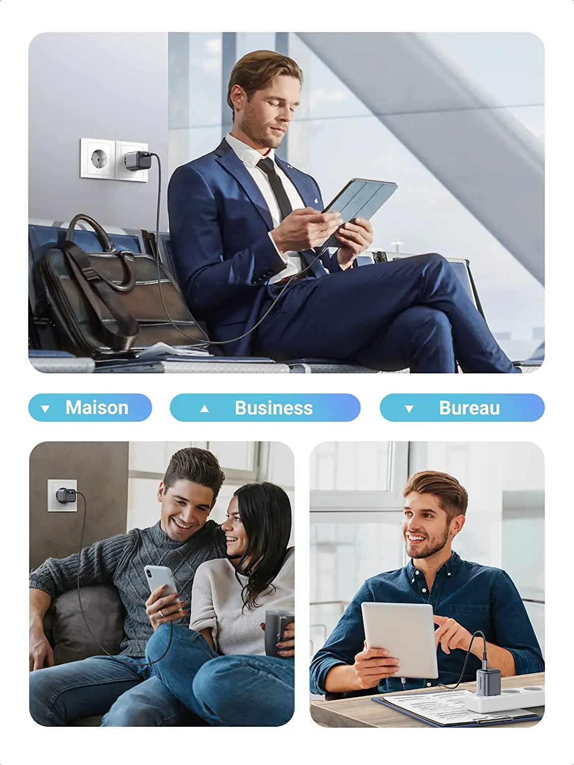 UGREEN Nexode 30W USB-C PD GaN Fast Charger EU with Cable iPhone 14 13 12 MacBook Air iPad Pro Galaxy S22 (25257) - Image 6