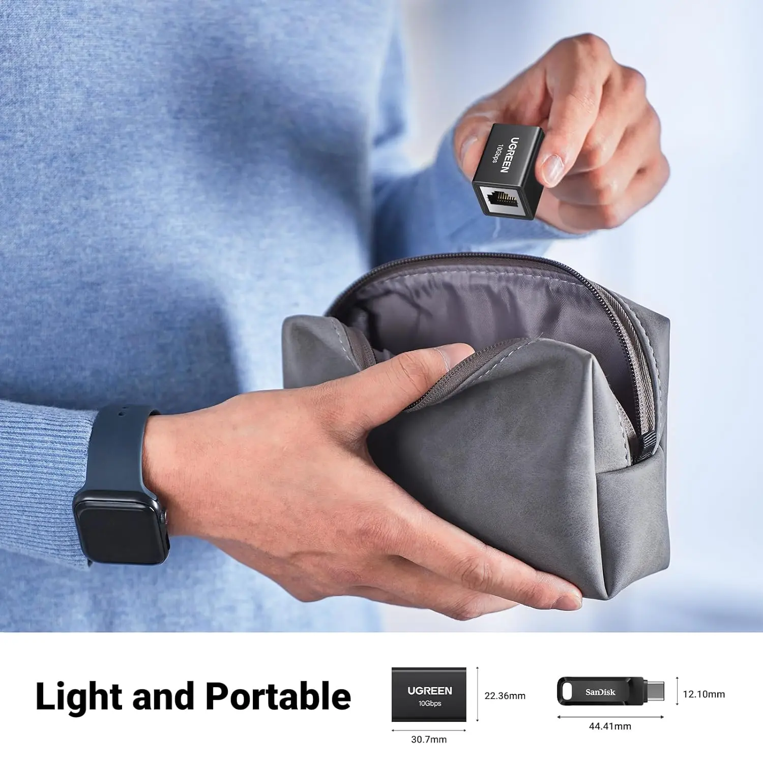 UGREEN RJ45 Coupler 10Gbps Ethernet Extender Cat8 Cat7 Cat6 Cat5 Cable 328ft Long Distance Aluminum Alloy Shell 25964 - Image 6