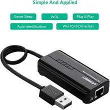 UGREEN USB Ethernet Adapter 100Mbps RJ45 Network 3-Port USB 2.0 Hub Laptop MacBook Windows Linux Switch Wired Internet 20264 - Image 3