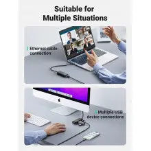 UGREEN USB Ethernet Adapter Gigabit 1000Mbps RJ45 Network 3-Port USB 3.0 Hub Laptop PC MacBook Windows Linux Wired Internet 20265 - Image 8