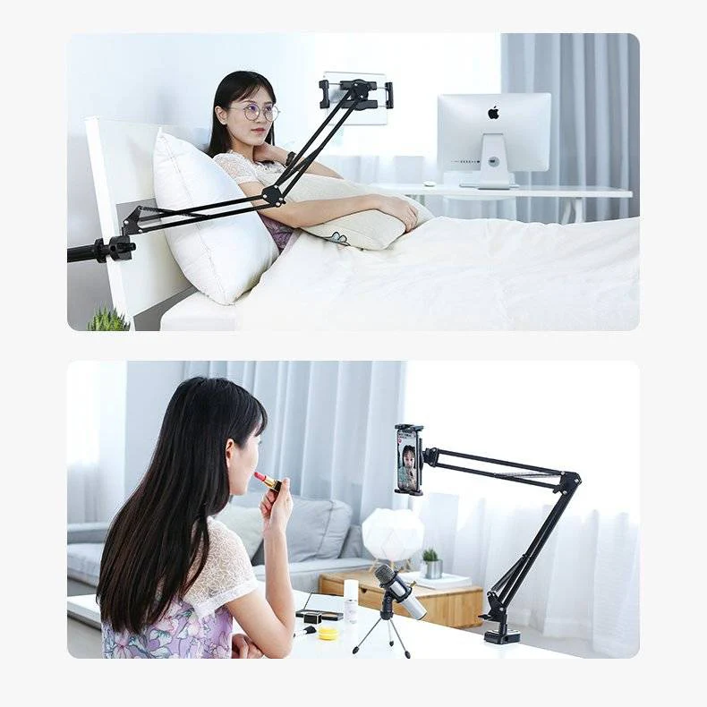 UGREEN Universal Tablet & Phone Holder 360° Rotating with Folding Long Arm – Adjustable 180° Arms, Desk & Bed Clamp (Fits 4"–12.9") (50394) - Image 7