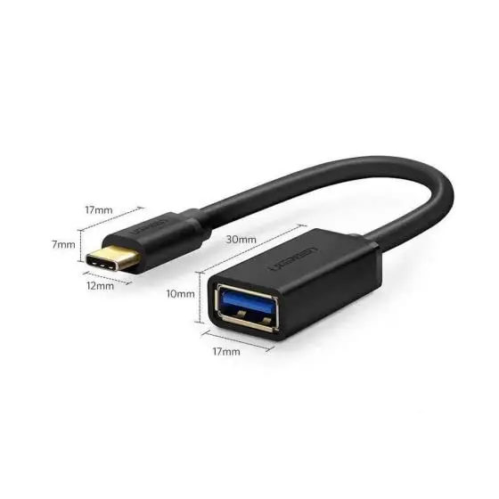 UGREEN USB C Male to USB 3.0 A Female Adapter Type C OTG Cable MacBook Pro Samsung Galaxy S10 S9 Note 9 Google Pixel (30701) - Image 3