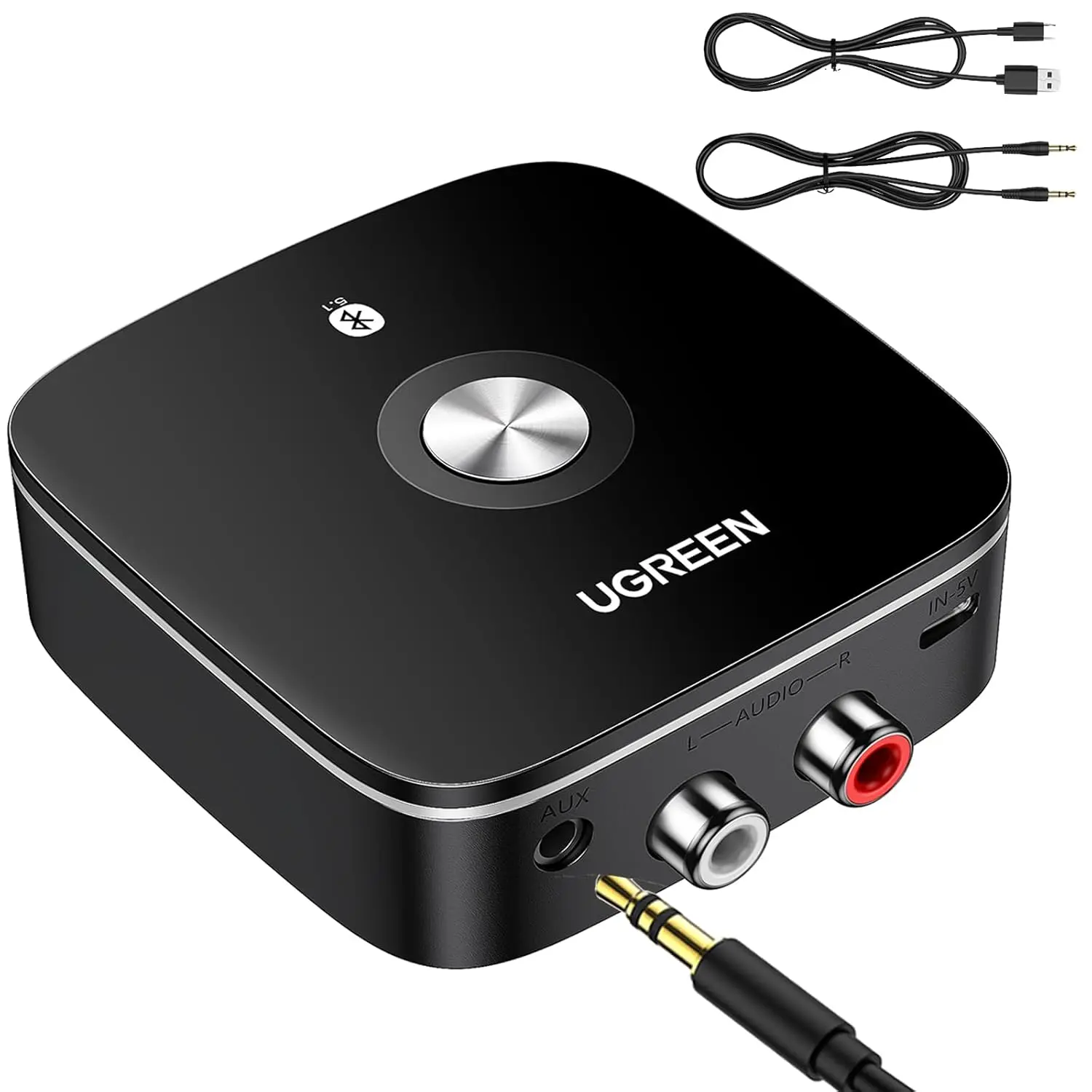 UGREEN Wireless Bluetooth 5.1 Receiver 2RCA aptX LL 3.5mm AUX Jack Music Adapter TV Car Audio Streaming 40759 - Image 3