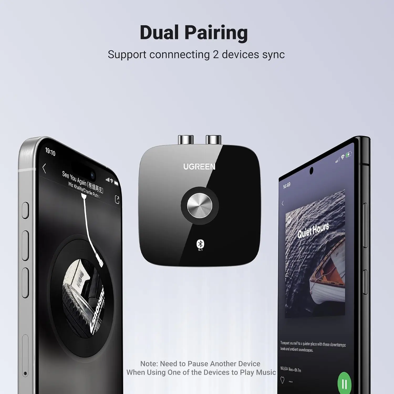 UGREEN Wireless Bluetooth 5.1 Receiver 2RCA aptX LL 3.5mm AUX Jack Music Adapter TV Car Audio Streaming 40759 - Image 6